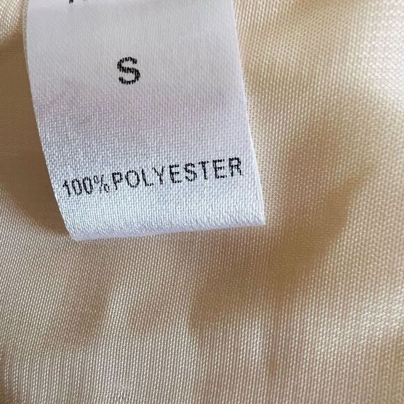 THML Dress Maxi Embroidery Cream Blue Size S - Picture 5 of 6